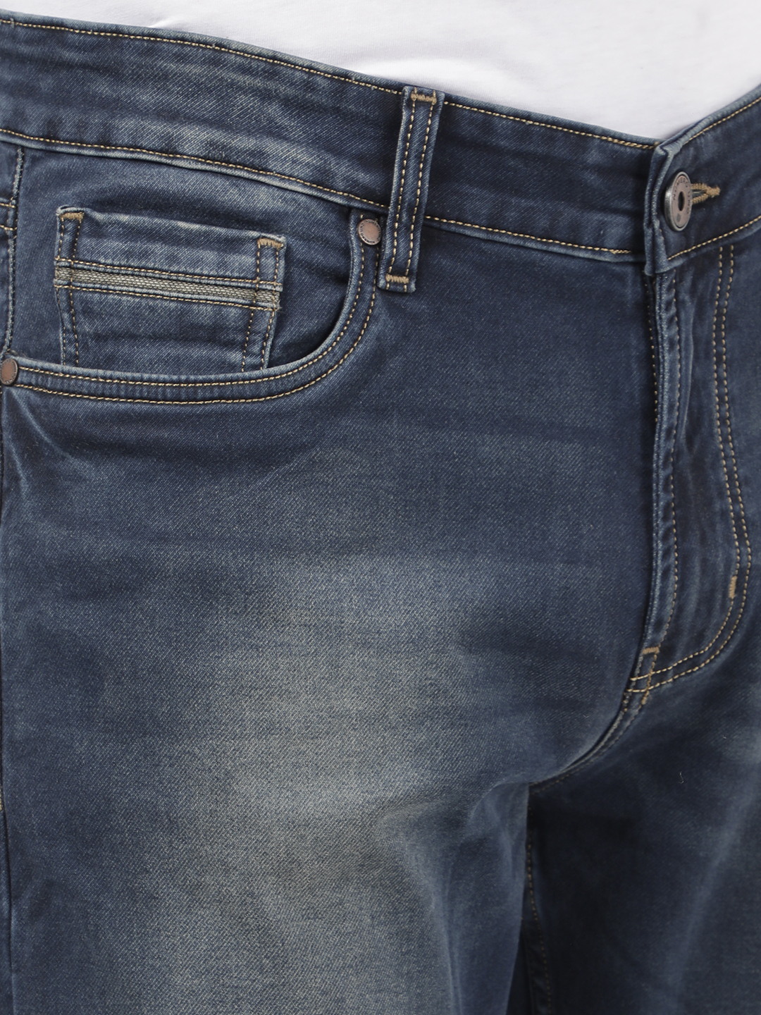 Numero Uno Men Solid Dark Blue Jeans